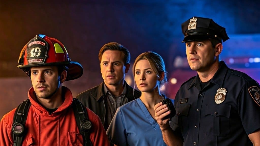 picture of key workers like fireman, police, nurses in an article which encourages renting properties to these wonderful folks