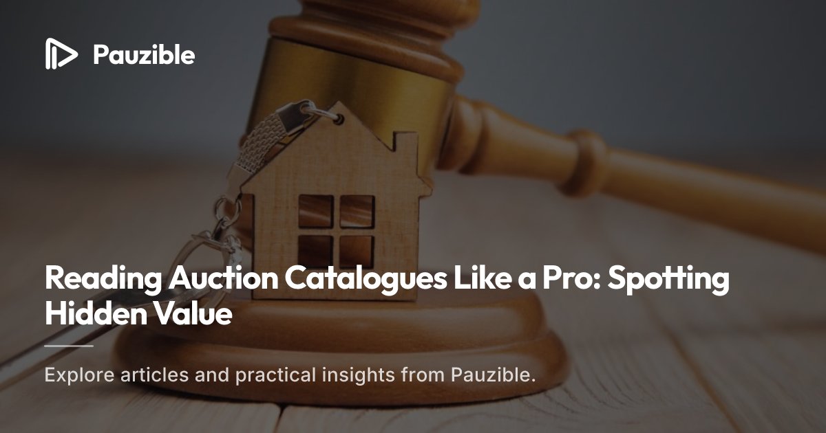 Reading Auction Catalogues Like a Pro: Spotting Hidden Value | Pauzible